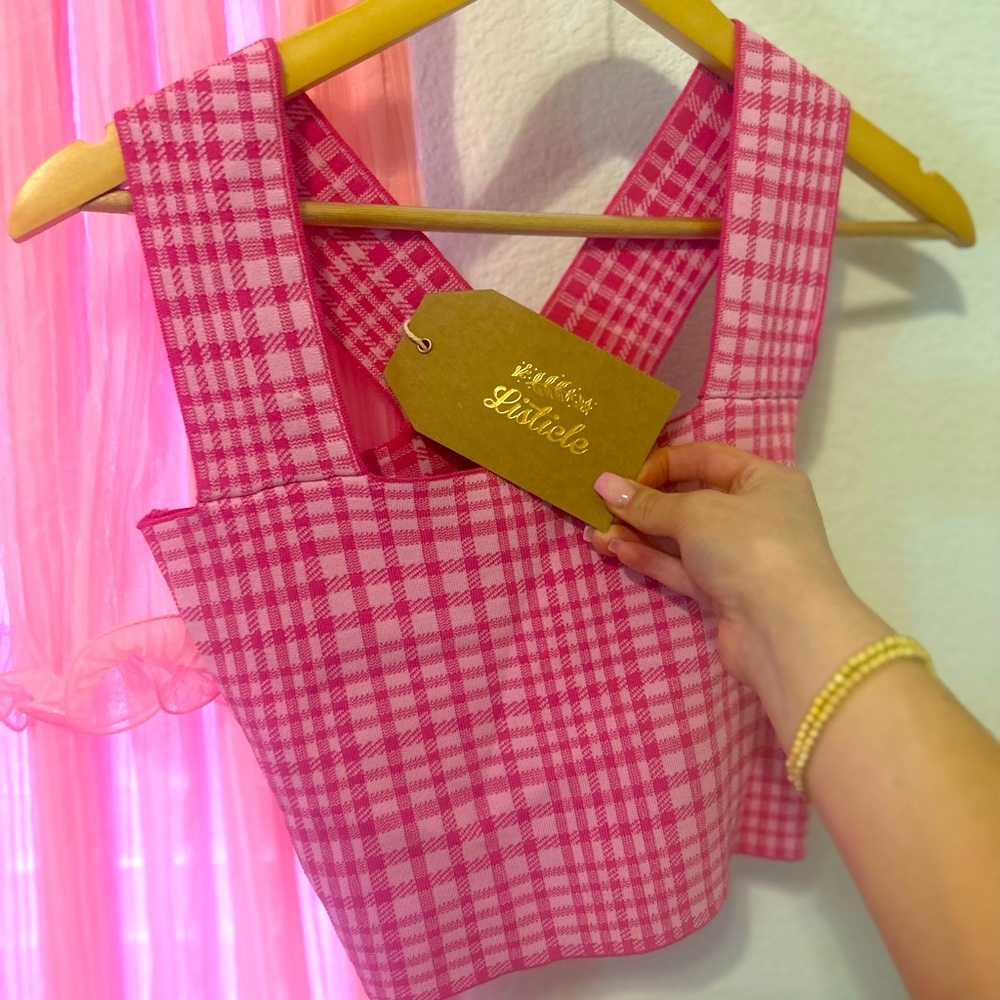 Pink Cropped Top